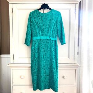 Taylor Teal Lace Dress